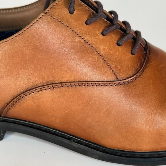 Aston Grey Saumon Leather Oxford Dress Shoes Tan Cognac Brown Men 8 main image 6